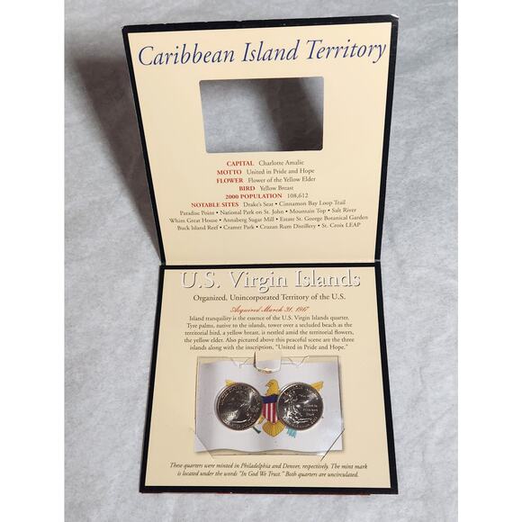 U.S. Virgin Islands Minted Silver Quarter Dollar Proof Set 2009 U.S. Mint - Picture 2 of 5